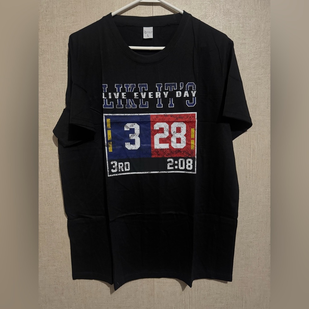 Three In unisex score board t shirt